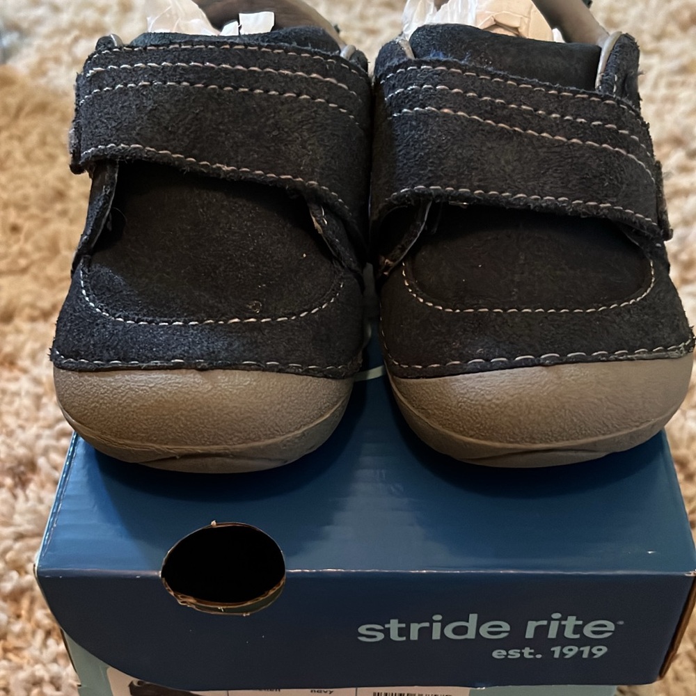 Stride Rite First Walker Navy Sneaker